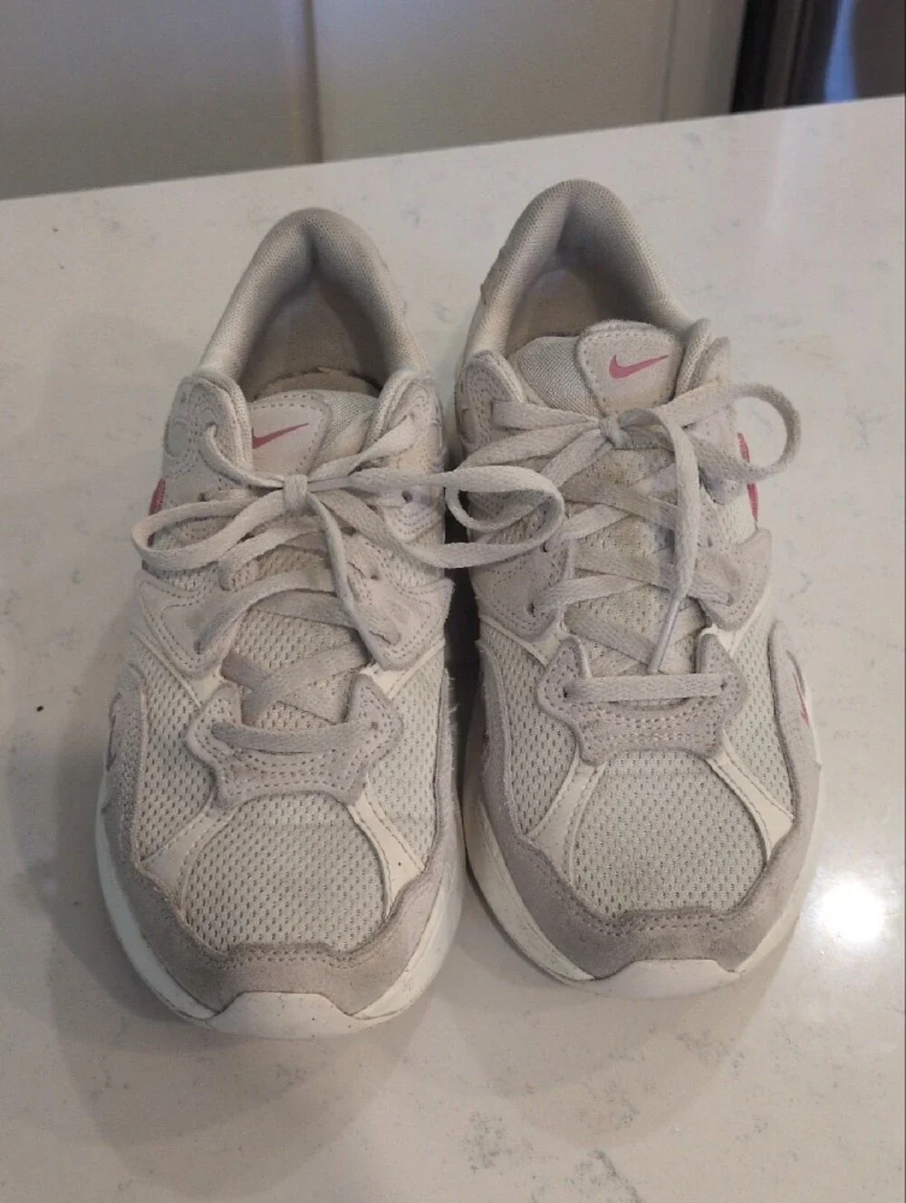 Nike Women’s Ivory and Pink Casual Sneakers